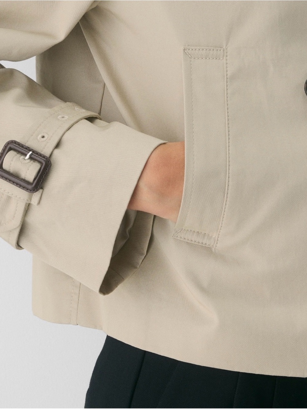 Aritzia Babaton Lightweight Cropped Trench Coat - Picture 4 of 16